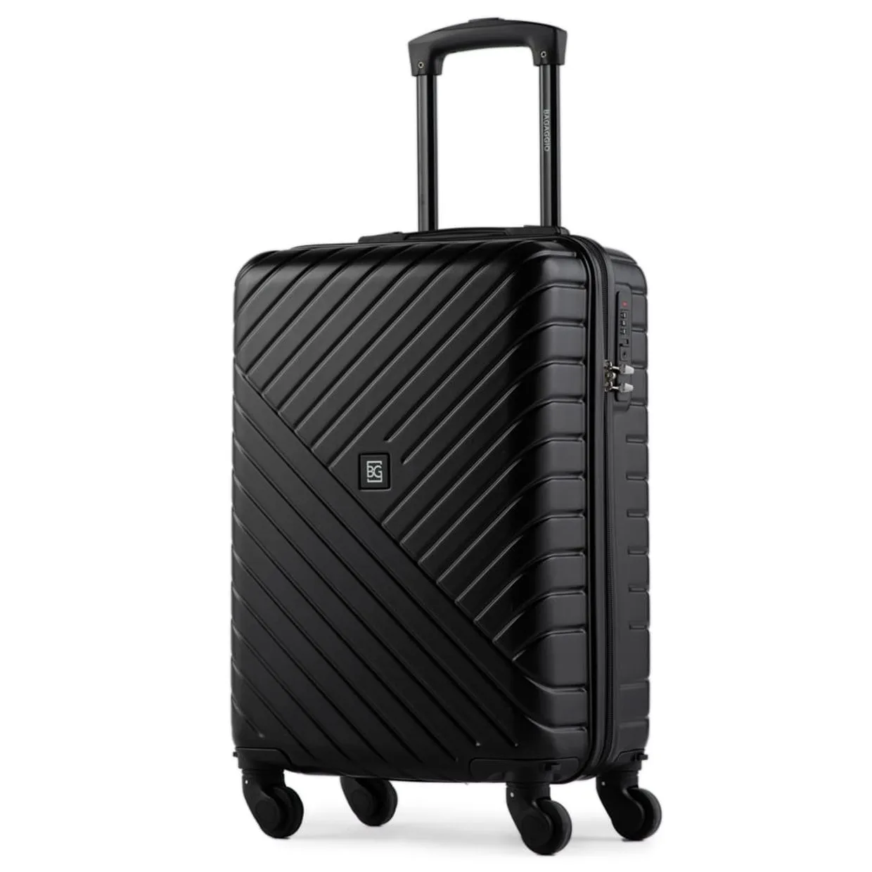 Mala de Bordo Bagaggio Personalizada -  10 kg Abs 4 Rodas Detroit Preta