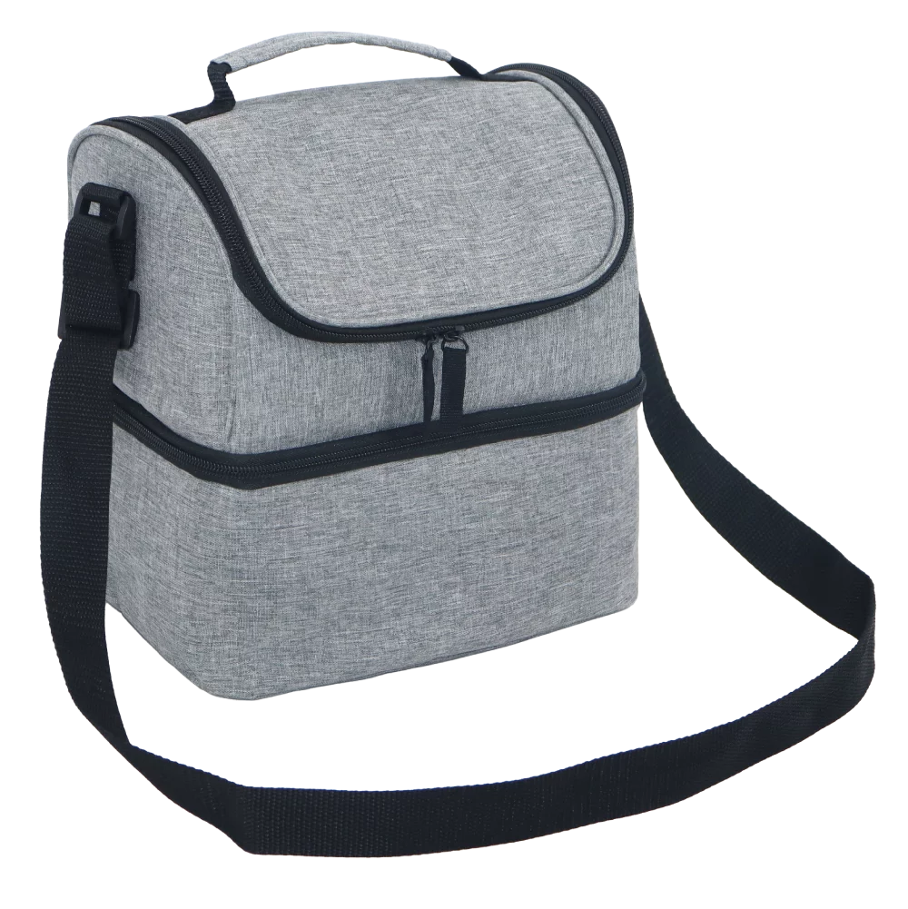 BOLSA TÉRMICA TROPICAL 6,5L CINZA/PRETO
