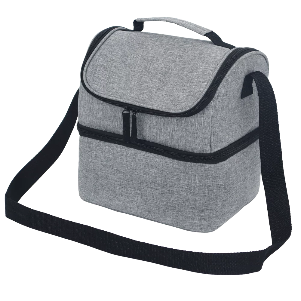 BOLSA TÉRMICA TROPICAL  6,5L CINZA/PRETO