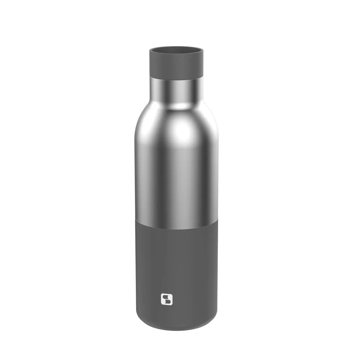 GARRAFA URBANA 450ML INOX/CINZA