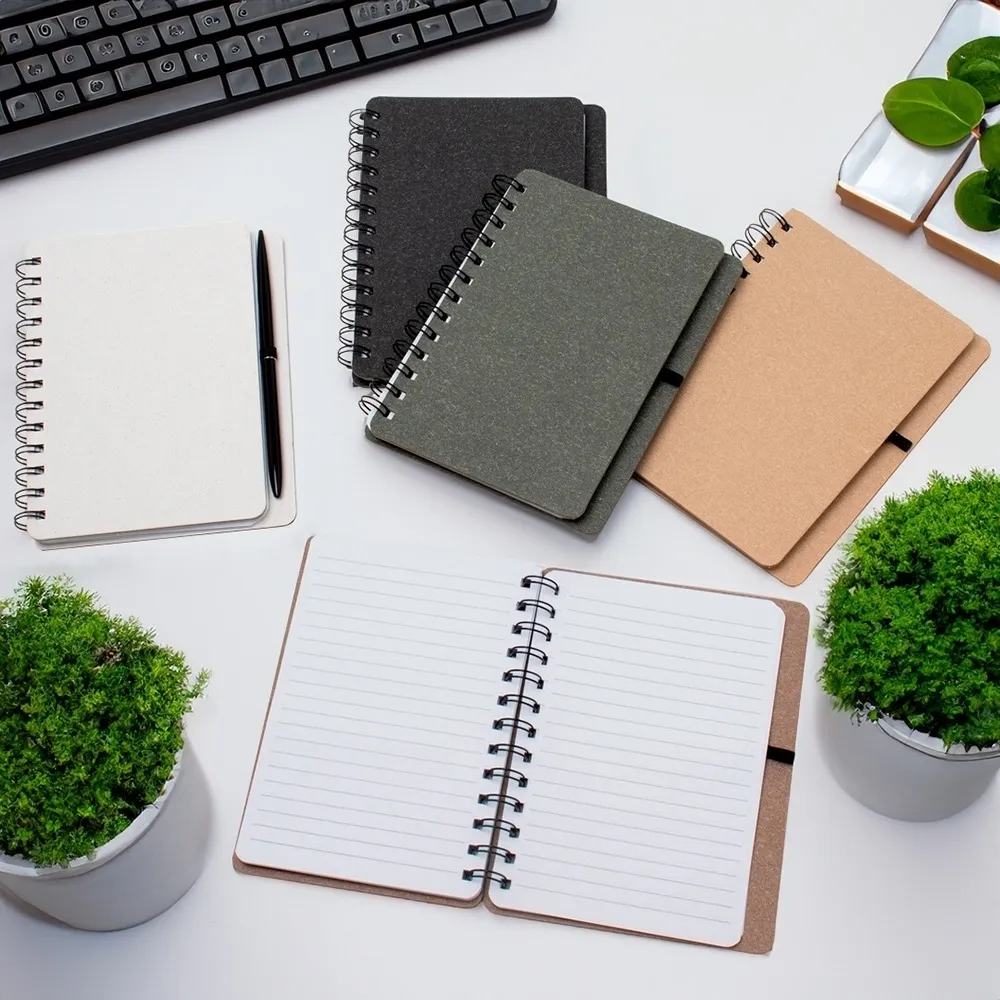 Caderno Kraft B6 com Porta Caneta Personalizado