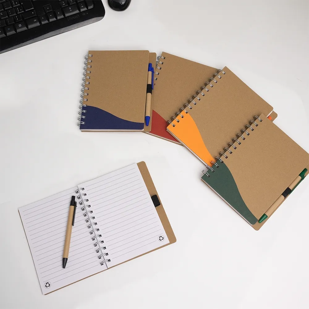Caderno Ecológico com Caneta Personalizado