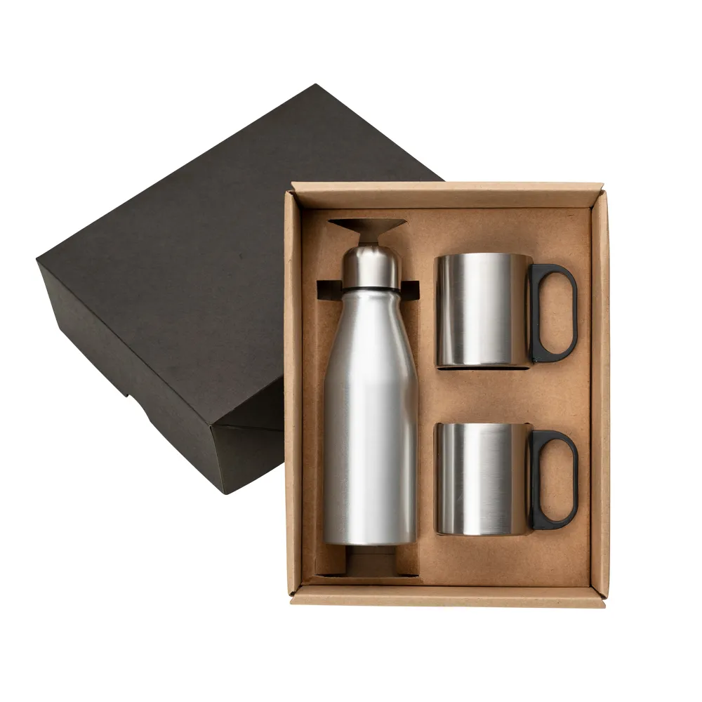 Conjunto com 02 canecas 180ml + squeeze 500ml Personalizado