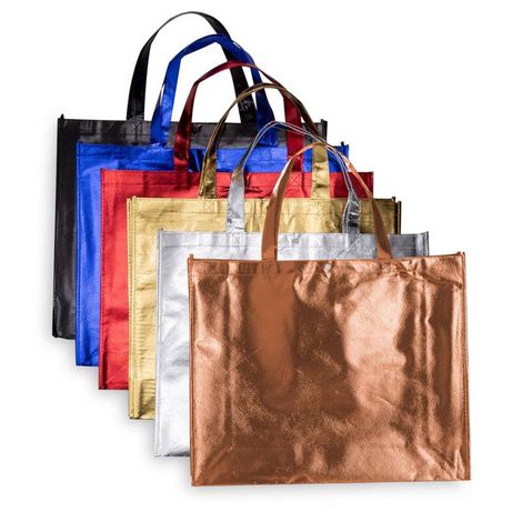 Sacola TNT Metalizada Personalizada - 40,5 x 50 x 14 cm