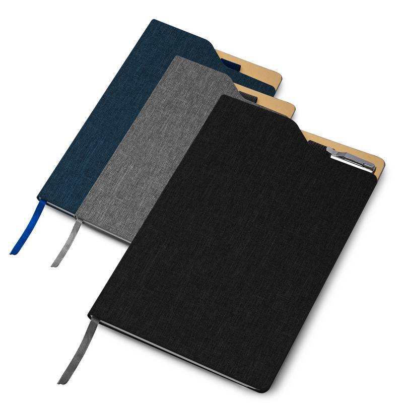 Caderno com suporte para caneta 21,3 x 14,5 cm