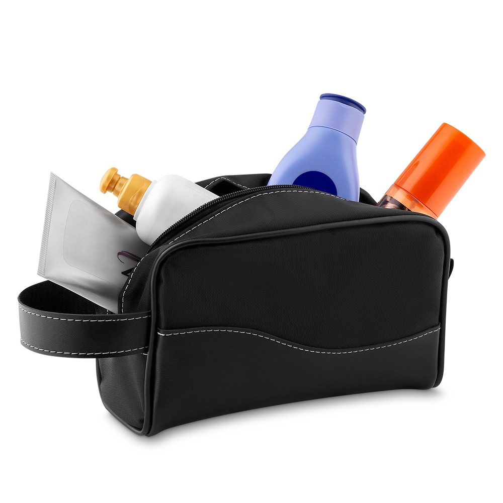 Necessaire em Couro Sintético e Nylon Personalizada