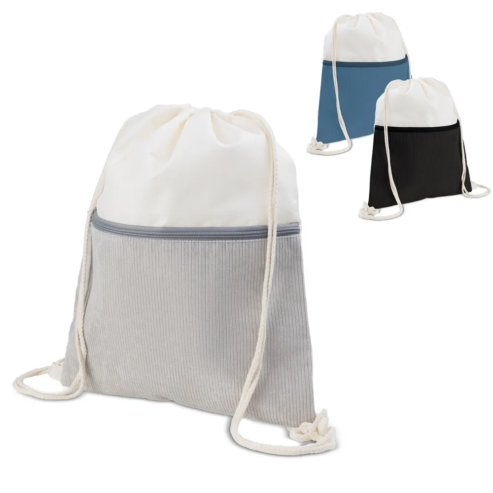 Sacola/Mochila em poliéster e veludo (41x34,4cm) Personalizado