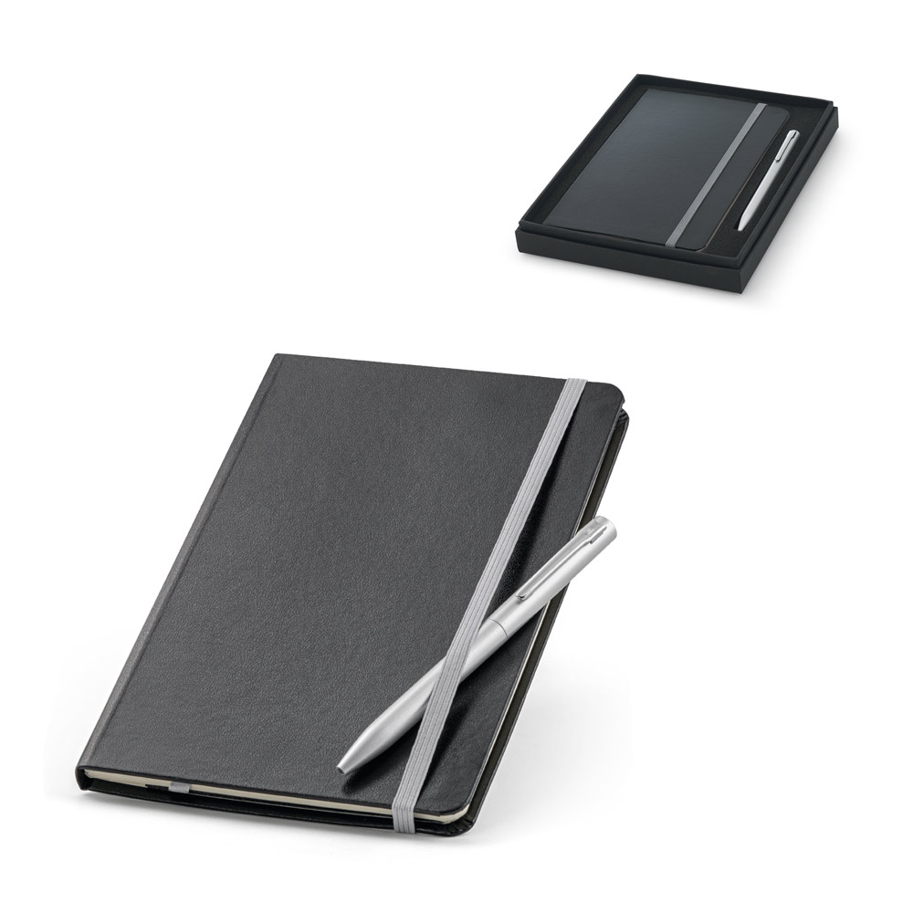 Kit de caderno e esferográfica Personalizado