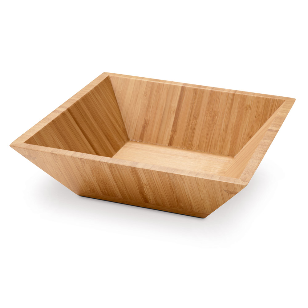Saladeira em Bambu em Formato Quadrado Personalizada