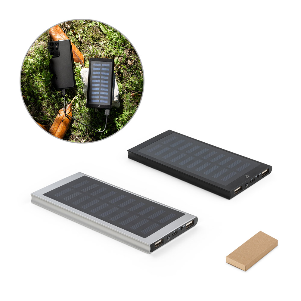Bateria portátil em alumínio 100% reciclado 8.000 mAh