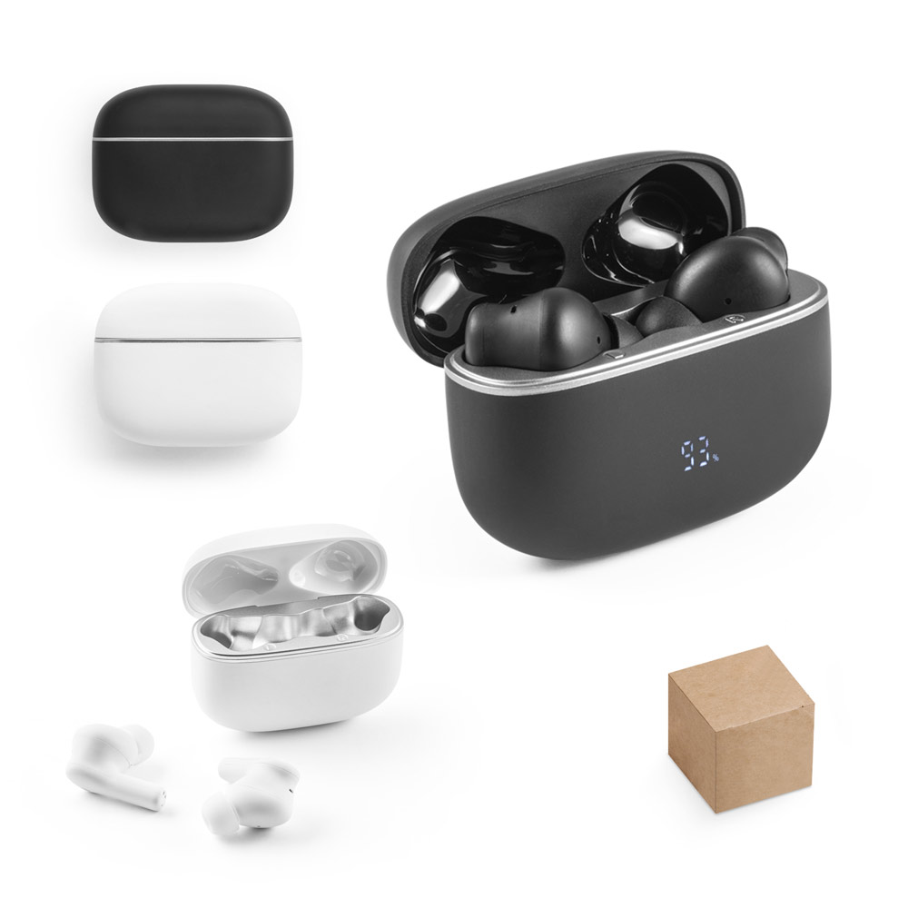 Fone de ouvido wireless em ABS 100% reciclado