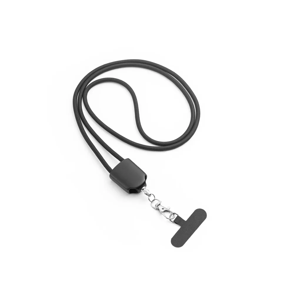 Cordão lanyard com suporte para celular incluso