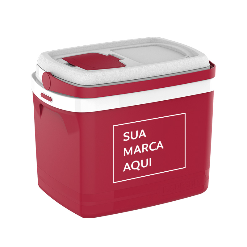 Caixa Térmica Personalizada 32 Litros - VERMELHA