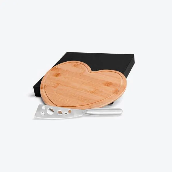 Kit Para Queijo Em Bambu / Inox - 2 peças