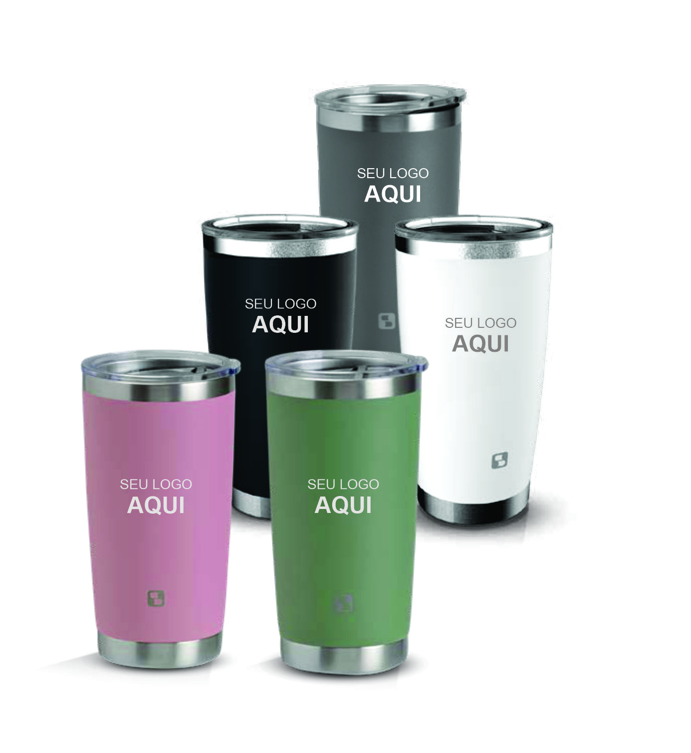 Copo Térmico Everest 500ml Cinza - Soprano