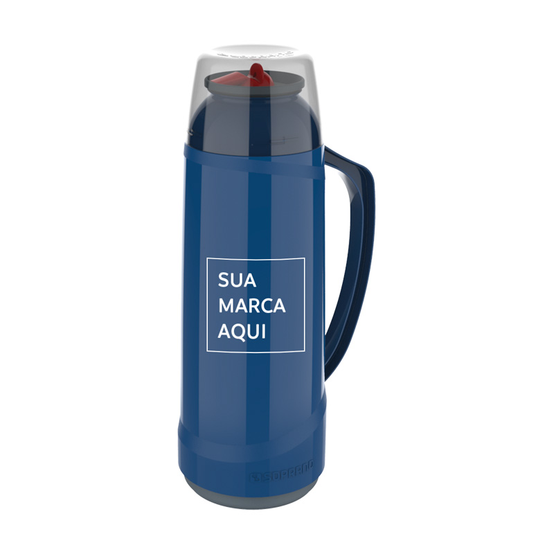 Garrafa Térmica Soprano Personalizada 1 L Cristal com Bico