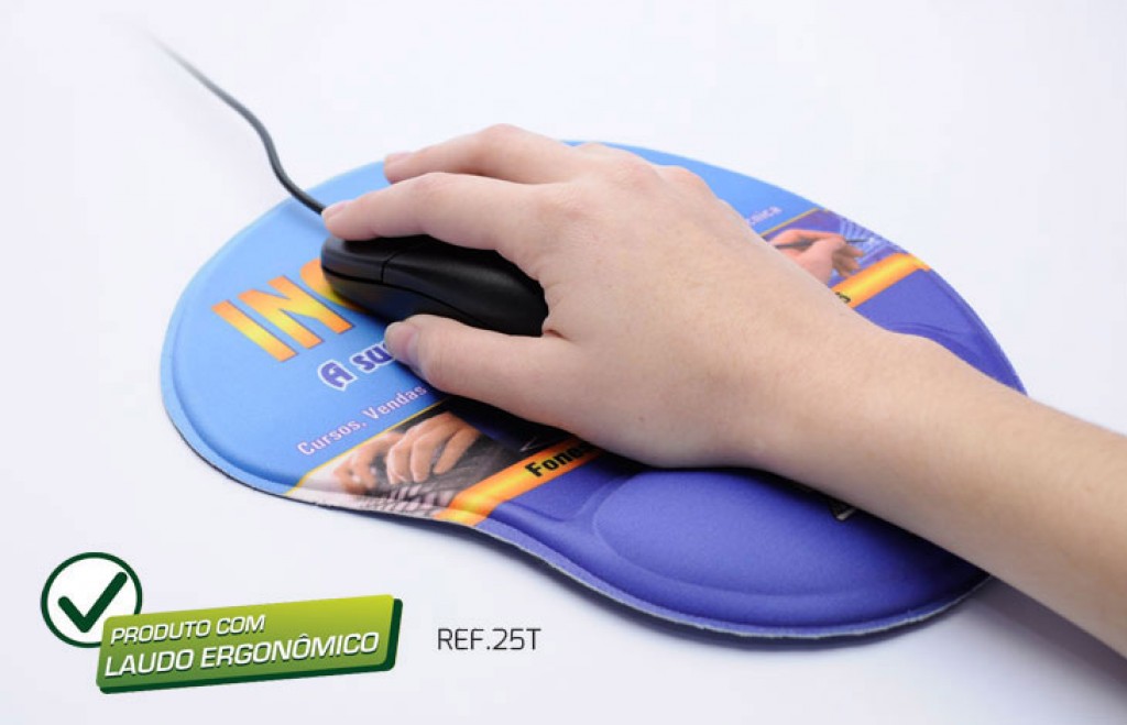 Mouse Pad Ergonômico com Apoio