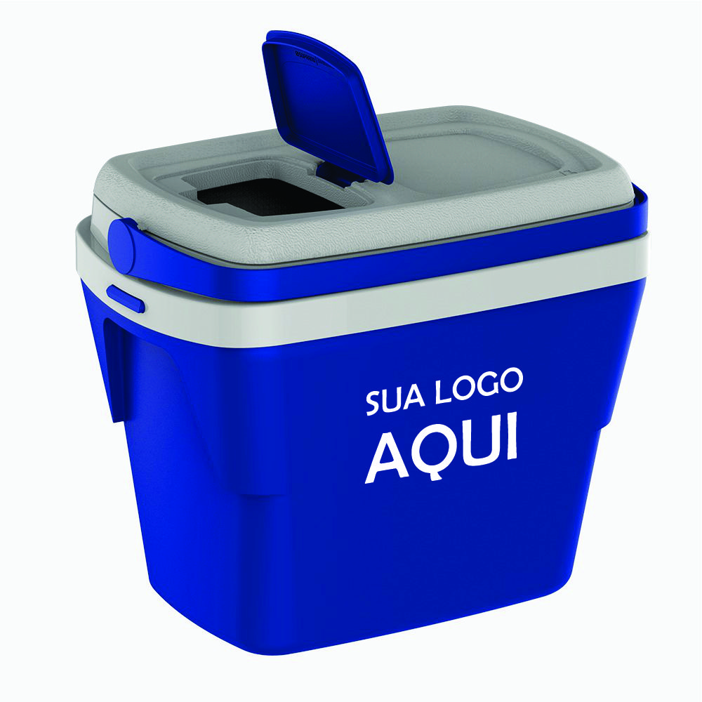 CAIXA TÉRMICA PERSONALIZADA 28 LITROS - AZUL