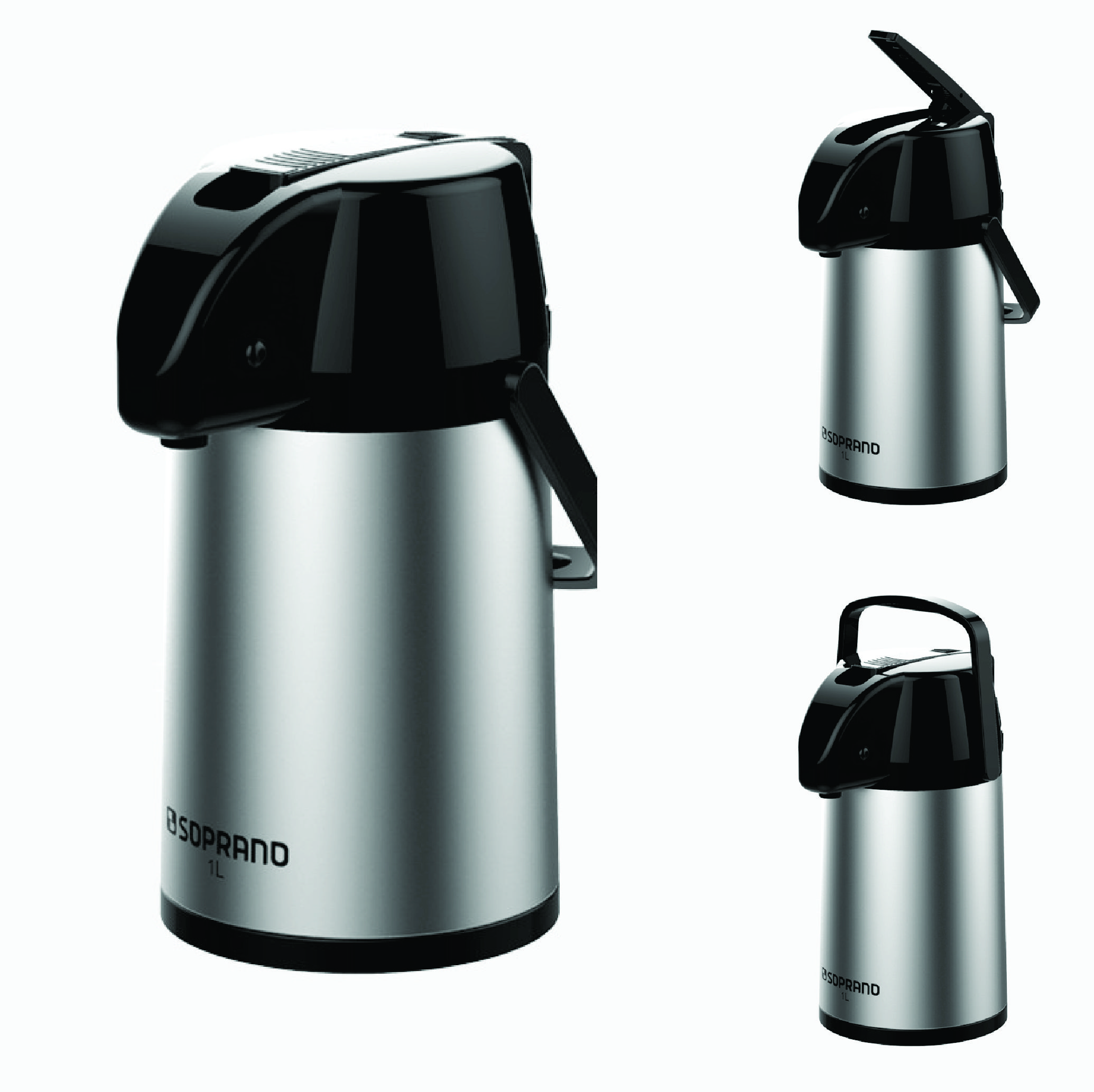 Garrafa Térmica Exclusiva 1L Inox / Preto