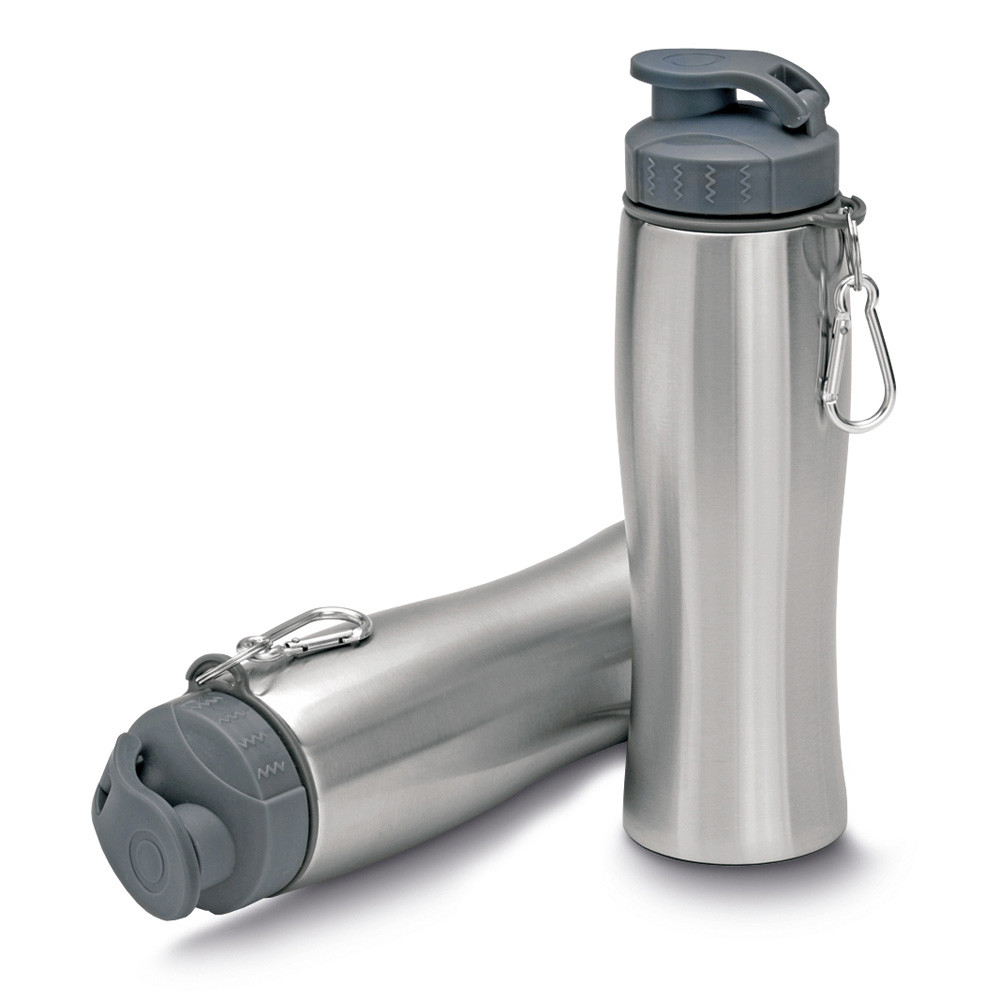 Garrafa de Aço Inox 750ml  com Mosquetão